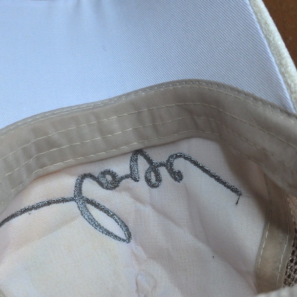 BEACH LOVE TRUCKER HAT Adjustable Snap Back  Ringed Brim - Picture 7 of 8